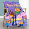 Peppa Pig Customize Text Blanket Cozy Customizable Blanket Soft Warm Cozy for Bed Sofa Couch Office Four Seasons Universal