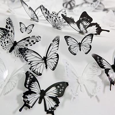 Adesivo da parete con farfalle per camerette per bambini, arte murale, frigorifero, decorazione di nozze, adesivi murali