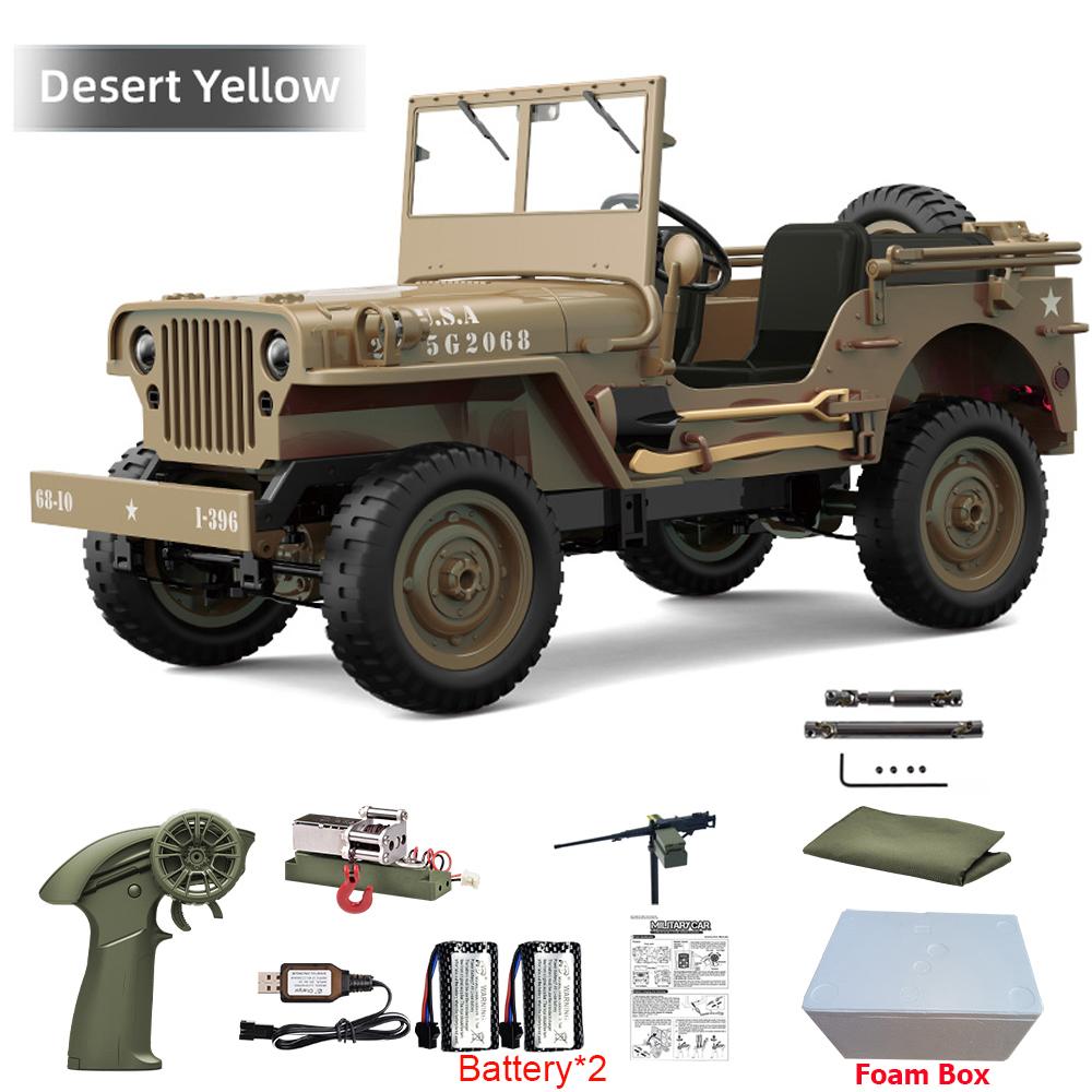 JJRC C8815 Auto RC 1/10 WILLYS 1941 4WD RTR RC Crawler Auto Telecomandata 2.4G Arrampicata Fuoristrada Camion RC Militare Giocattoli Regalo