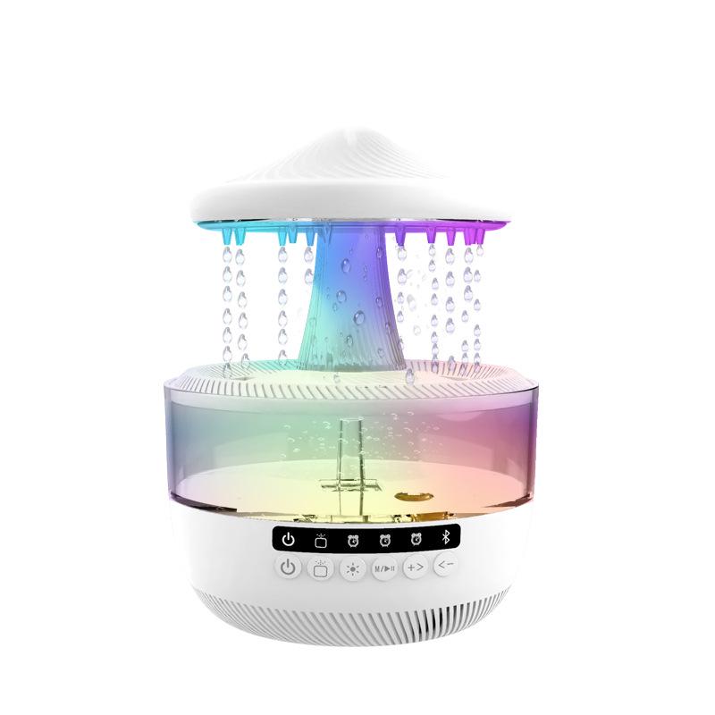Mushroom-Shaped Rain Cloud Humidifier & Aroma Diffuser with Seven-Color Sleep Light