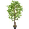 VidaXL Artificial Maple Plant with Pot Green 120 Cm