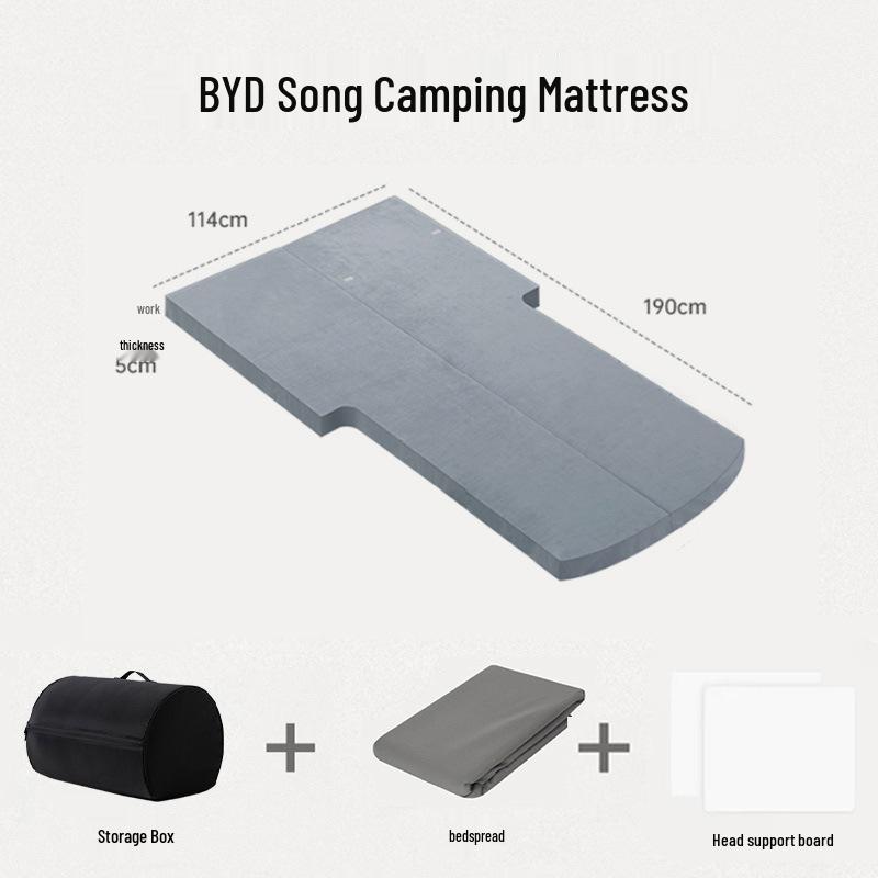 BYD Tang SUV Memory Foam Portable Car Mattress - Rear Travel Bed for Camping