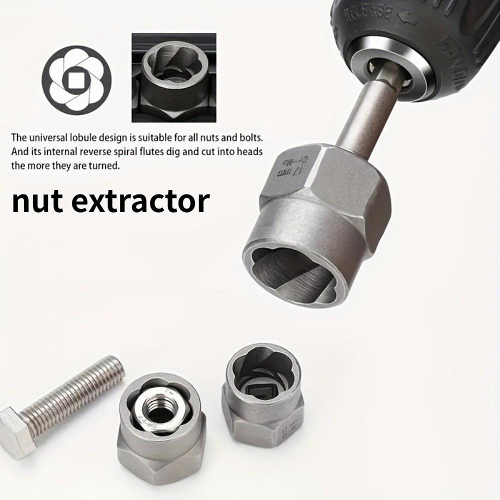 14/6PCS Impact Bolt&Nut Extractor Set Professional Removal Tool Kit With Durable Storage Box For Broken Fasteners