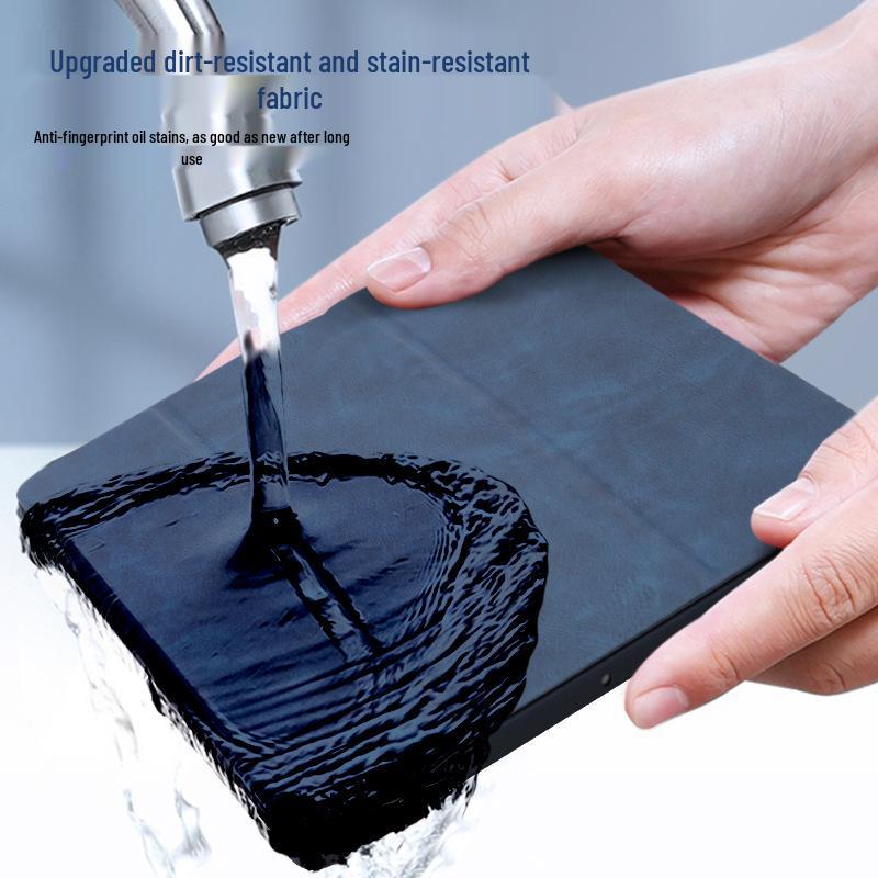 Samsung Galaxy Tab S9 Plus Leather Case, Non-Magnetic Tri-Fold Protective Stand Cover