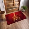 Christmas Print Doormat, Merry Xmas and Happy New Year Rug for Holiday Home Decor Gift, Entryway Mat
