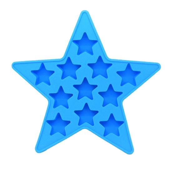 Star-Shaped Silicone Ice Cube Tray Food-Grade Flexible Mold for Ice Candy Chocolate Easy-Release Dishwasher Safe Creative Baking Tool