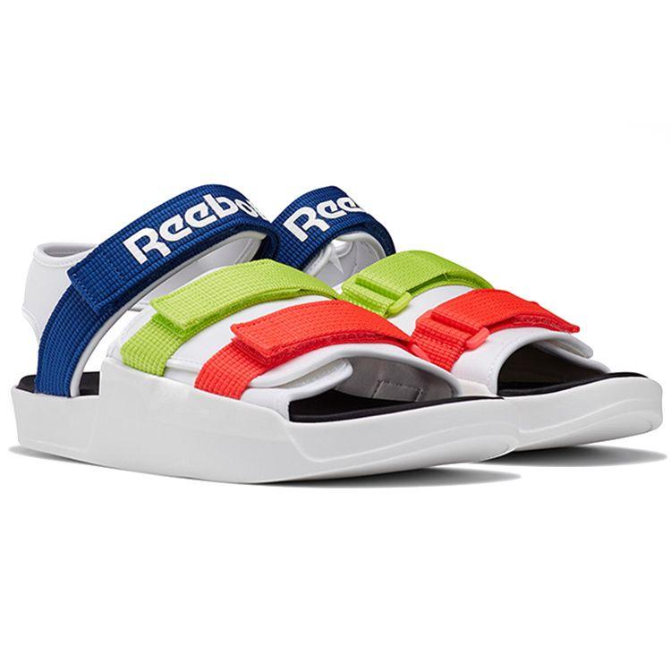 Reebok Unisex Classic Style Sandal White Blue Green Orange EF8032