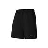 Li Ning Running Series однотонные спортивные шорты с логотипом и принтом, мужские шорты черного цвета AKSS573-3