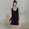 Tommy Hilfiger Business Style Gold Buckle Pleated Vest Dress Women Dress DW0DW22759