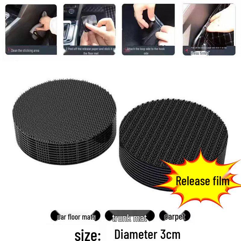 Tappetini Auto Strisce Adesive in Velcro Invisibili - Fibbie di Fissaggio Biadesive Forti per Bagagliaio