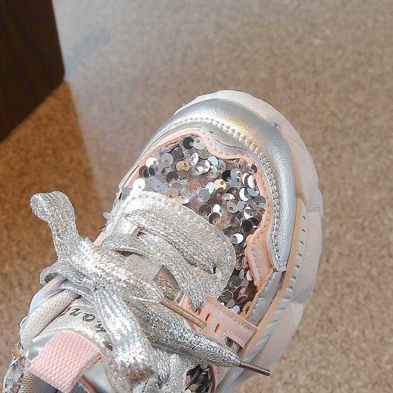 Korean Style Sport Shoes For Girls Trend Fashion Children's Sport Shoes Soft-soled Kid's Sneakers Spring Princess Running Shoes