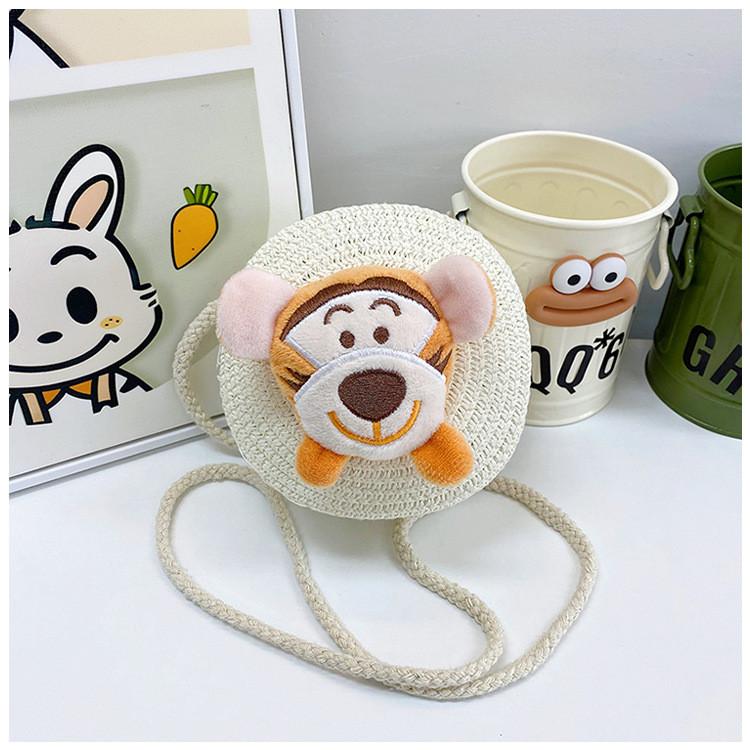 Tigger Doll Cartoon Woven Kids Crossbody Bag Playful Design Use Toddler