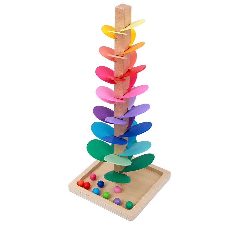 Rainbow Music Tree: Colorful Petal Leaves Rolling Ball Educational Toy for Kids' Birthday