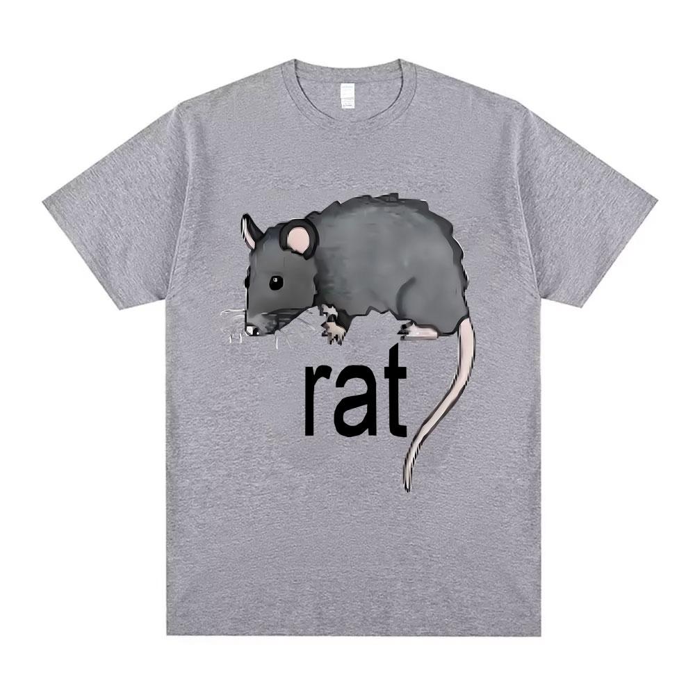 Funny Rat Meme Tshirt Unisex Unisex Clothing Casual Oversized Short Sleeve T Shirts Unisex Fleece Cotton Tshirts Novelty Clothes