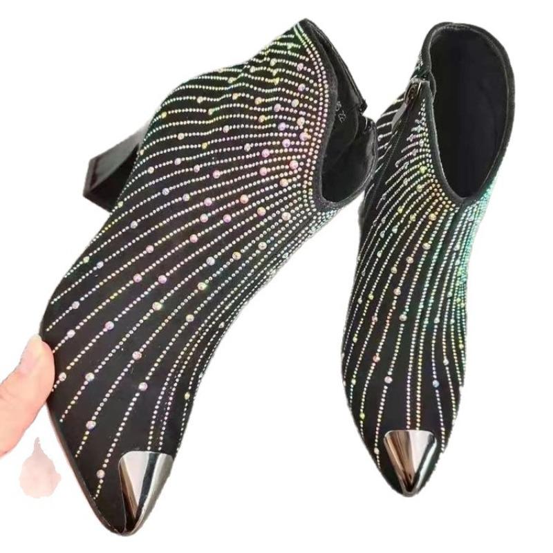Nuove Scarpe da Donna Versatili e Snellenti Antiurto con Cerniere Laterali per Stivali alla Moda