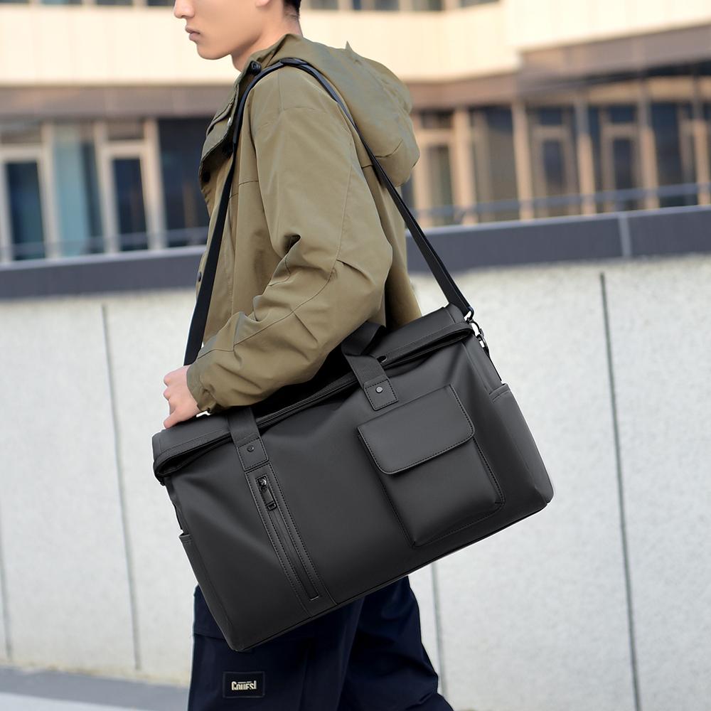 Geantă de voiaj pentru bărbați, geantă de bagaje impermeabilă, capacitate mare, geantă de sport crossbody, geantă de fitness, geantă de mână pentru bărbați