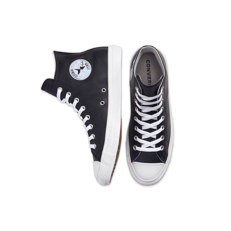 Converse Chuck Taylor All Star Seasonal Color Leather High Top Sneakers Unisex Sneakers Black White 166730C