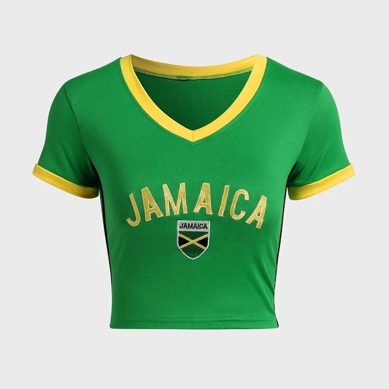 

Y2k повседневная женская футболка с короткими рукавами и v-образным вырезом с принтом букв L