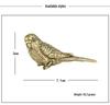 Handcrafted Solid Brass Sparrow Tea Pet - Antique Magpie Ornament Collection