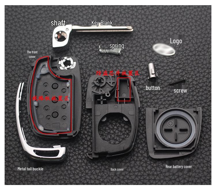Modern Kia Key Shell for Tucson, New Santa Fe, Elantra, Langdong, IX25 - Remote Control Replacement