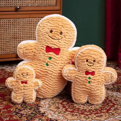 Christmas Gingerbread Man Doll Plush Stuffed Gingerbread Pendant Xmas Tree Decorations Soft Doll Toy for Tree Home Party Decor