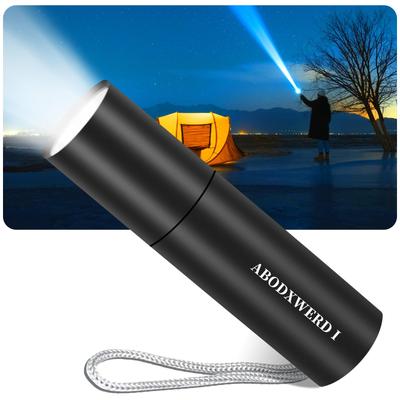 ABODXWERDI LED Aluminum 1200 3 USB for Emergency Power First Outdoor Night and Dog Walking Flashlight, Compact, Rechargeable, Alloy, Lumens, 600mAh,