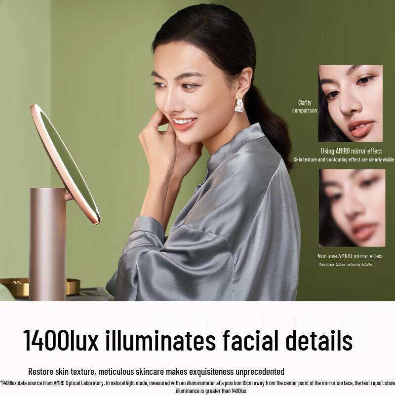 AMIRO O2 HD LED Desktop Makeup Mirror