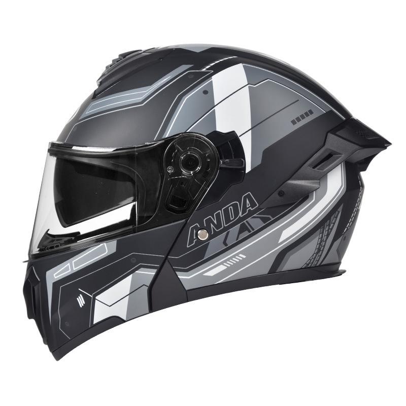 AD Winter Full Face Electric Motorcycle Helmet, 3C Certified Flip-Up Design, Unisex, All-Season Safety Helmet