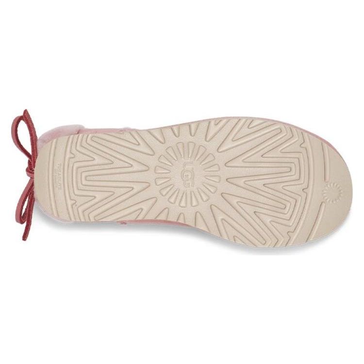 UGG Casual Double Bow Short Snow Boots Women Boots Rose-Gray 1127130-RSGRY