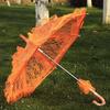 60Cm Women Ladies Cotton Lace Parasol Umbrella Bridal Wedding Party Handmade