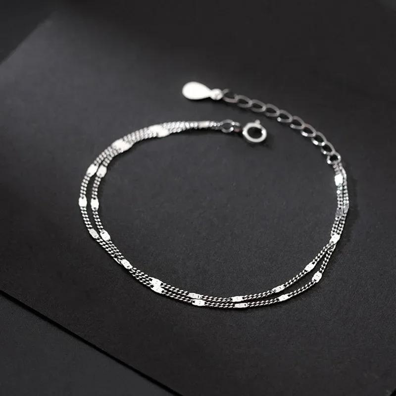 Korean Fashion Elegant Three-layer Snake Bone Bracelet for Women Girls Small Fresh Simple Literary Jewelry Charm Bracelets Gifts