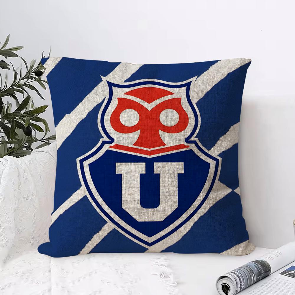 Chile Uuniversity Logo Cushion Cover Organic Linen Square Pillow Case Durable Nonallergenic And Kind To Skin