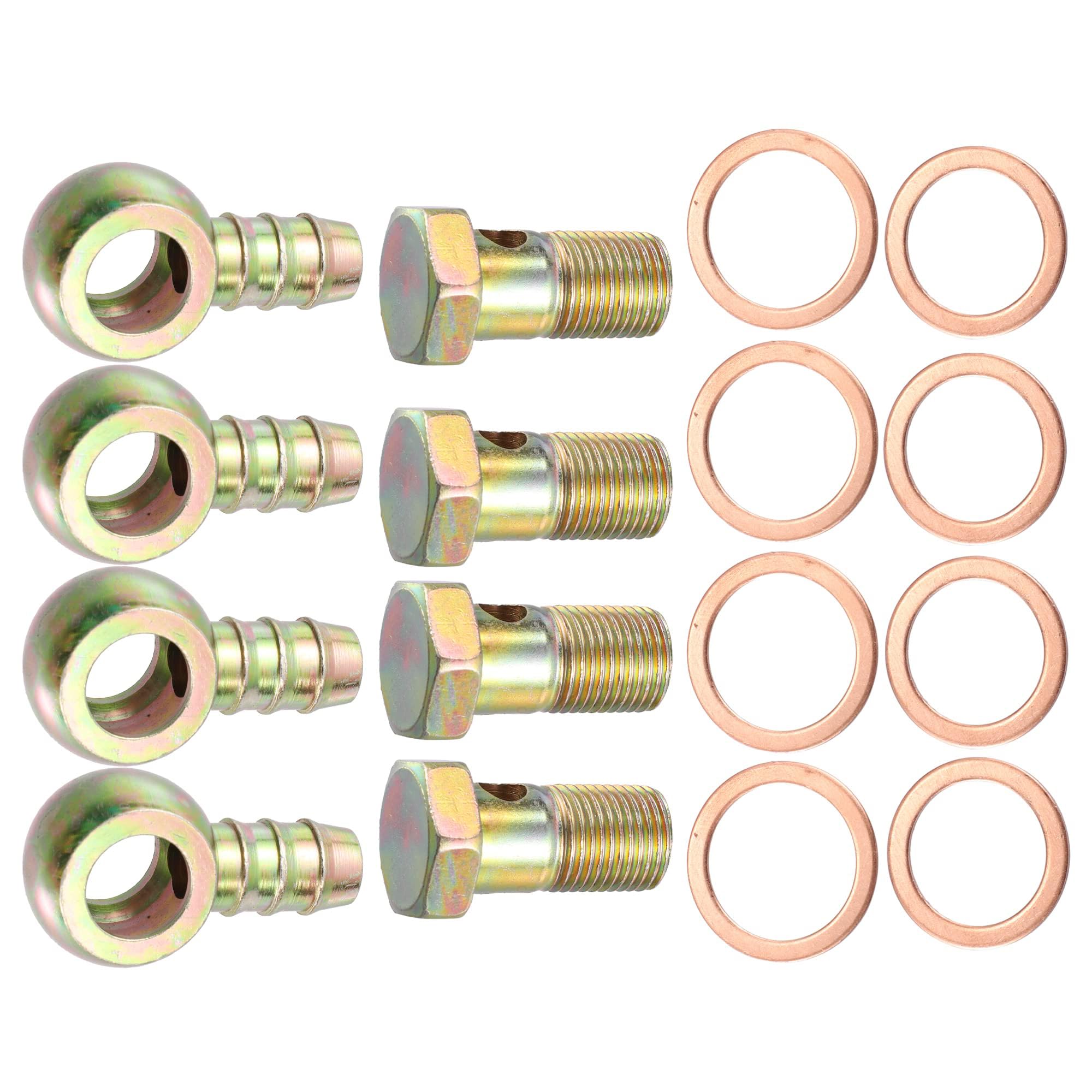 

Инструмент для шлангов банджо Edinstry 4 шт. 18 мм Штуцер-болт для шланга банджо Металлическая шайба-болт банджо 16 мм 18 мм Автомобильная прокладка 4pcs