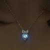 Style Glowing Owl Pendant Necklace Cute Luminou Jewelry Choker 3Color Atmosphere Birthday Gift For Women StainlessSteel Necklace