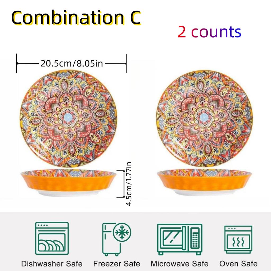 Kreativer Keramikteller Gemüseteller Haushaltsgeschirr Steakteller runder flacher Teller Western-Food-Teller handbemalt europäisch