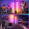 Smart LED RGB Floor Lamp Remote & APP Control Music Sync Corner Lighting DIY Color Mood Standing Lamp for Living Room Gaming