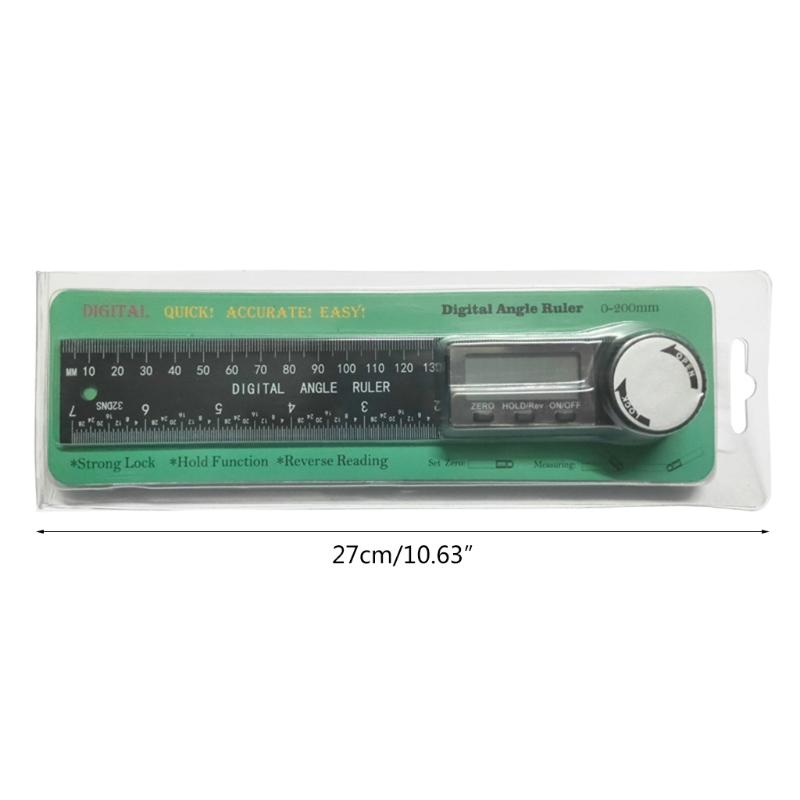 Digital Protractor Goniometer Square Ruler Carpenter Angle Detector Level Ruler Woodworking Punctuation Marking Gauge