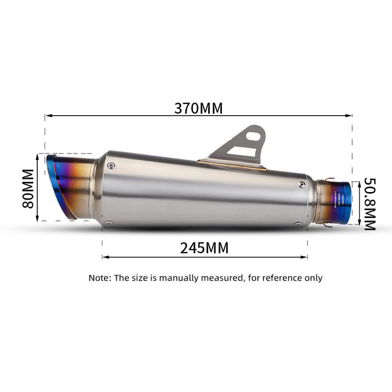 50.8mm Escape Exhaust System for ZX6R, MT07, MT09, DUKE390, XMAX300 S1000R, R1, Tmax, Zx25r, R3