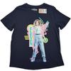 T-shirt Stranger Things Eleven Style Rétro Vintage Bleu Marine Sainsburys Tu 11