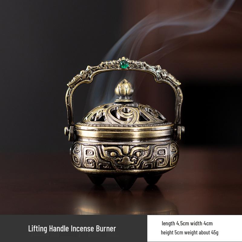 Creative Alloy Mini Indoor Incense Burner - Perfect for Homes, Hotels, and Small Decorative Spaces