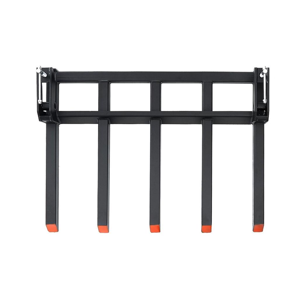 Clamp On Debris Forks To 48" Bucket, 2600 Lbs Capacity Heavy Duty Clamp On Pallet Forks Bucket Attachments, Fit for Loader Bucket Skidsteer Tractor To
