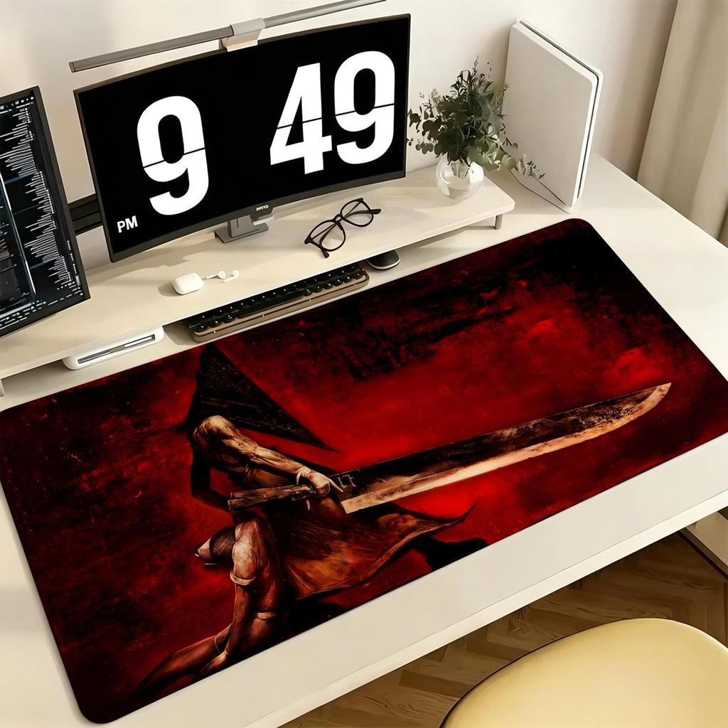Mauspad Pro ESports XXL Gaming-Mauspad Extra Groß Rutschfest Genähte Kante Tastatur Laptop Schreibtischmatte Für PC-Gamer Silent Hill
