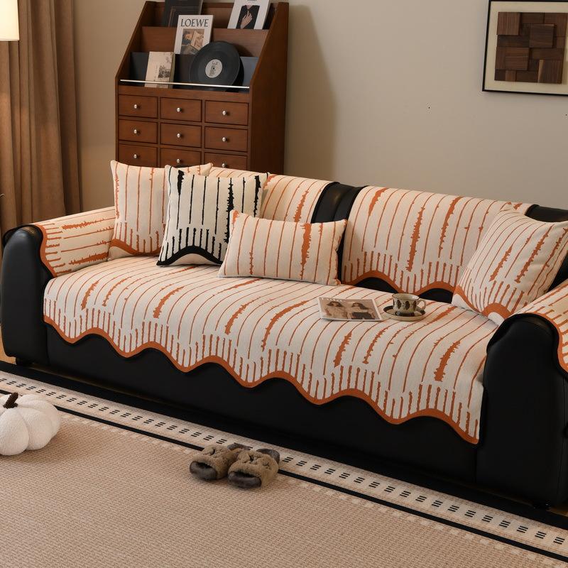 Premium Special-Shaped Sofa Cushion New Four-Season Universal Non-Slip Leather Sofa Straight Row Seat Cushion Cover Cloth Towel Cover
