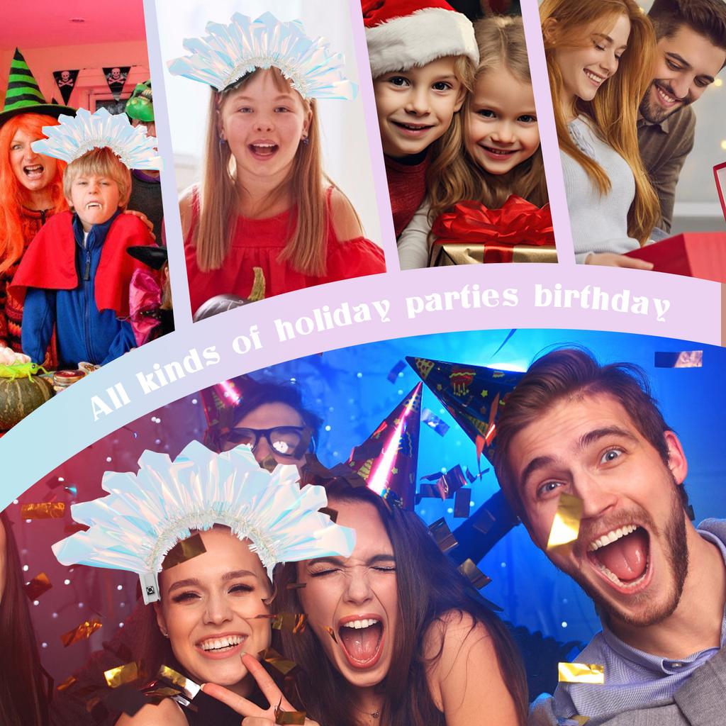 Leuchtendes Kronen-Stirnband 3 Einstellbare Modi Leuchtendes Stirnband Geburtstagsparty Krone Haaraccessoires für Frauen