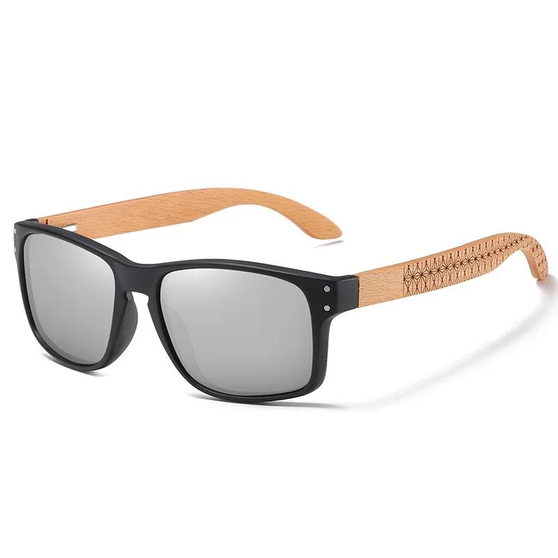 Fashion Design Sunglasses Men Polarized Wood Handmade Eyewear Outdoor Camping Driving Sun Glasses for Man Gafas De Sol Hombre