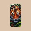 Tiger Neon Mobile Cell Phone Case for iPhone 17 16 15 14 13 12 11 X XR XS Air Pro Max Plus Mini Clear Colorful Cover Cover