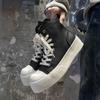 Mode Punk Stil High Top Herrenschuhe Modische Motorradstiefel Dicke Sohle Höhenerhöhend Botas Freizeit Outdoor Männliche Stiefeletten