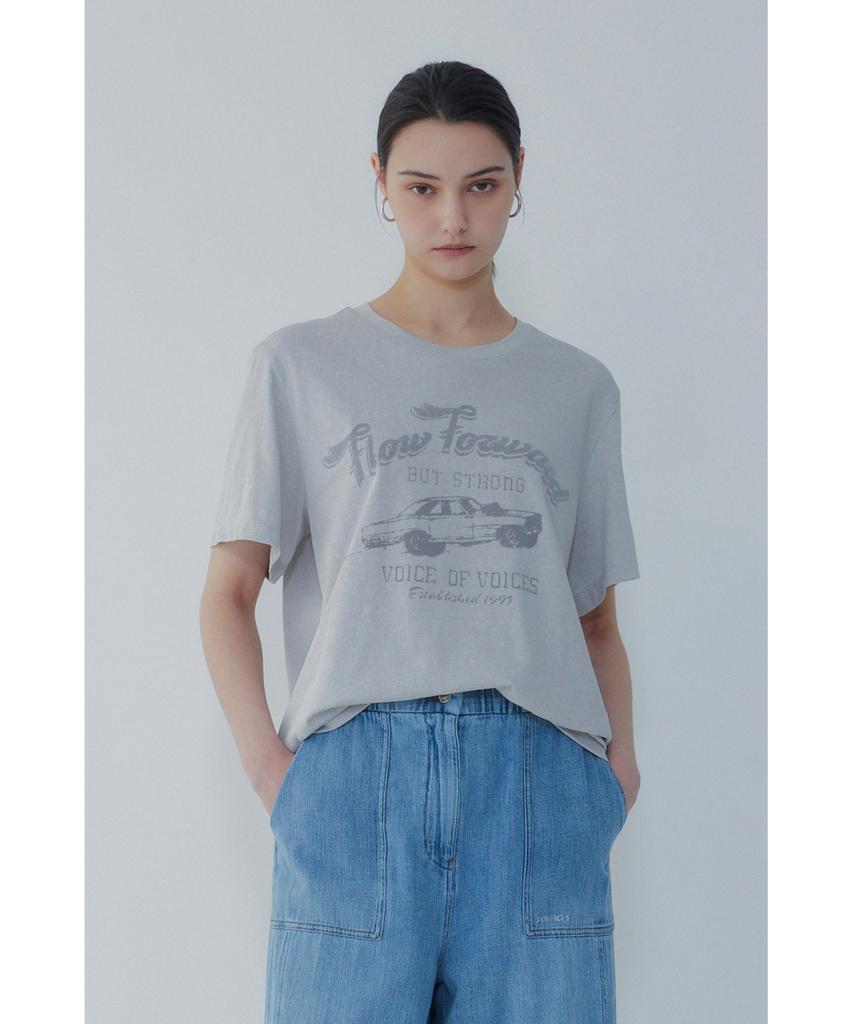 Bobeu Racing Graphic Pigment T-Shirt_Light Khaki 7156240005