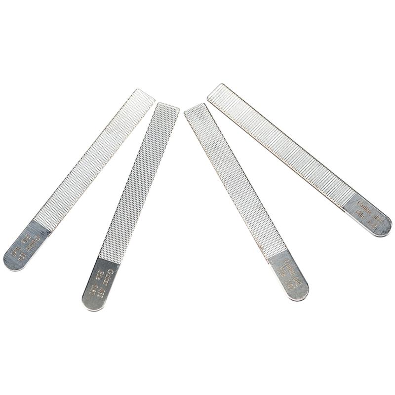 Luthier Filing Set Includes Stainless Steel Guitar Nut Repair Tool Bass File Set Suitable for Nut Slot Filing and Repair