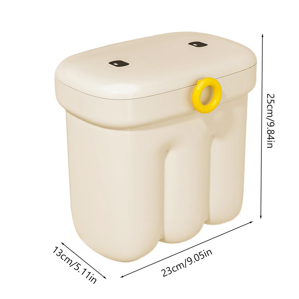 Kitchen Wastebasket Wall Mounted Trash Can With Lid Bathroom Trash Bin Garbage Can for Cabinet Under Sink Compost Bin бежевый